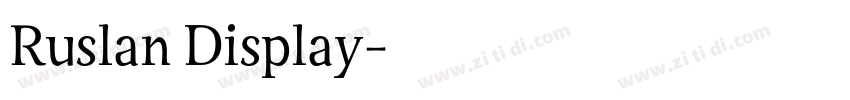 Ruslan Display字体转换